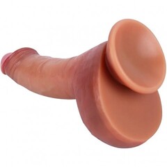 Ультрареалистичный дилдо CompanionX двойной плотности с имитацией эякуляции 20,5х4 см