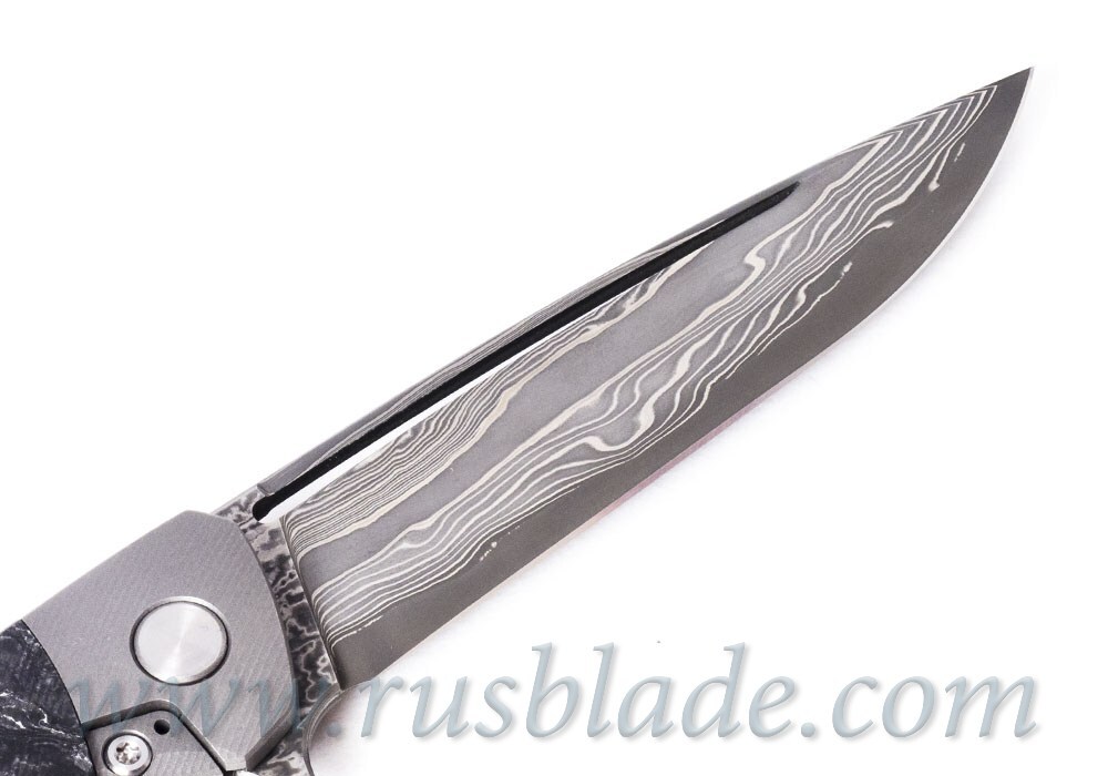 Taurus Narrow ZDP189 Damascus CF Egurnov Custom knife - фотография 