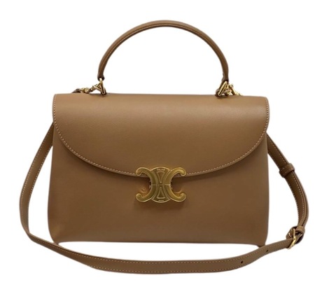 Сумки CELINE MEDIUM NINO из блестящей телячьей кожи коричневый