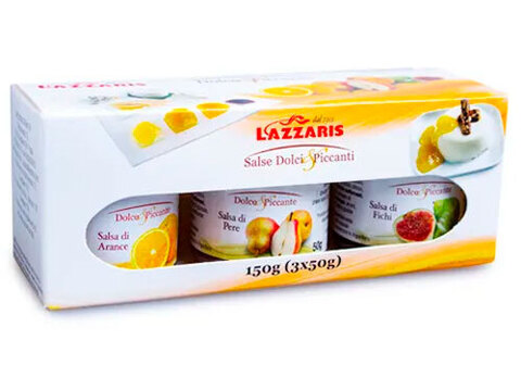 Набор Lazzaris из трех соусов: груша, инжир, апельсин, 150г