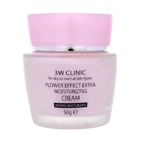3W Clinic Flower Effect Extra Moisturizing Cream Крем для лица увлажняющий c экстрактом цветов 50 г