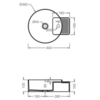 ArtCeram CAL004 35 00 ArtCeram  Cartesio  Раковина настольная 44х36 см, c отверстием под смеситель, цвет зеленый глянцевый (Не производится)