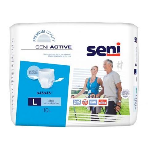 Впитывающие трусы Seni Active (Large) 10 шт. (100-135 см) , впит. 1800мл