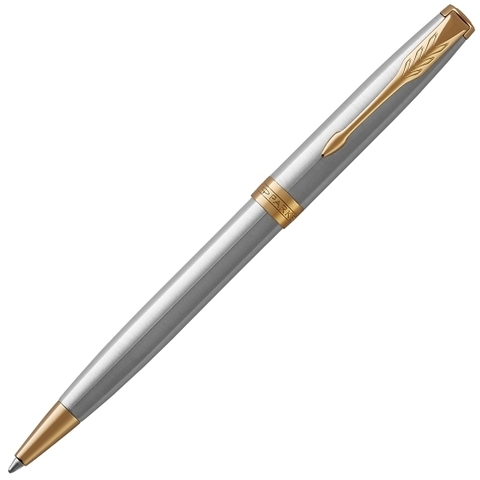 Parker Sonnet Core Slim - Stainless Steel GT, шариковая ручка, M, BL*