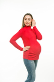 Водолазка для беременных 11289 красный