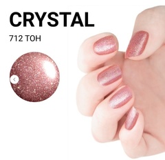 JEANMISHEL CRYSTAL 712 Лак для ногтей с блестками 3D эффект голографии  12мл