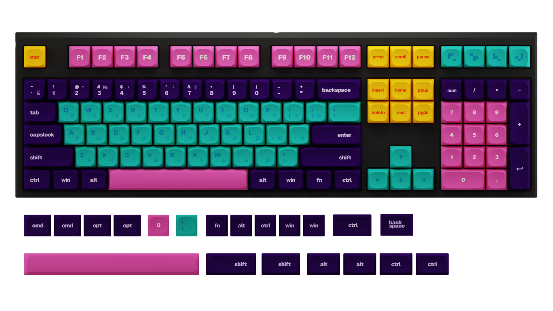 Набор клавиш Geekboards «White Cyrillic XDA» — купить на сайте ...