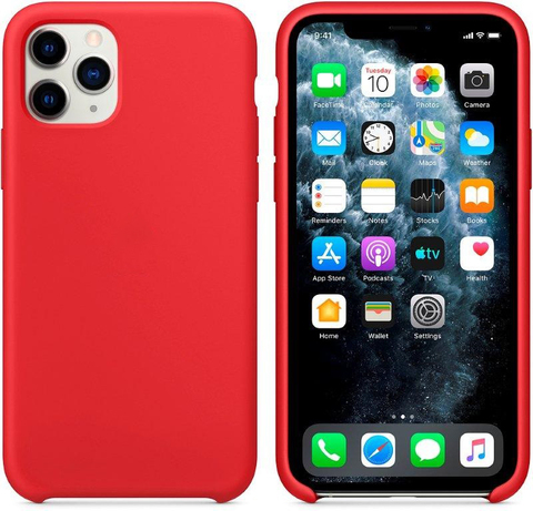Силиконовый чехол Silicon Case Premium для iPhone 11 Pro Max (Красный) 100% ORG