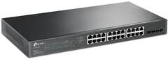 TP-Link SG2428P, JetStream™ 28-портовый гигабитный Smart коммутатор с 24 портами PoE+, 24 гигабитных порта PoE+, 4 гигабитных SFP-слота, 802.3at/af, бюджет PoE — 250 Вт, стальной корпус 1U 19