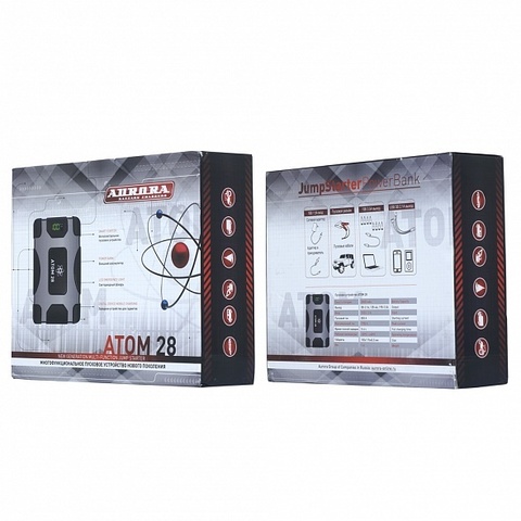 Профессиональное пусковое устройство нового поколения AURORA ATOM 28 (103,6 Вт/ч, 28000 мАч)