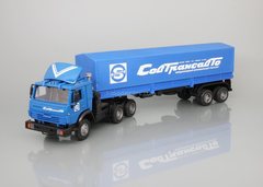 KAMAZ-54115 semitrailer with tarpaulin Sovtransavto metal spoiler Elecon 1:43