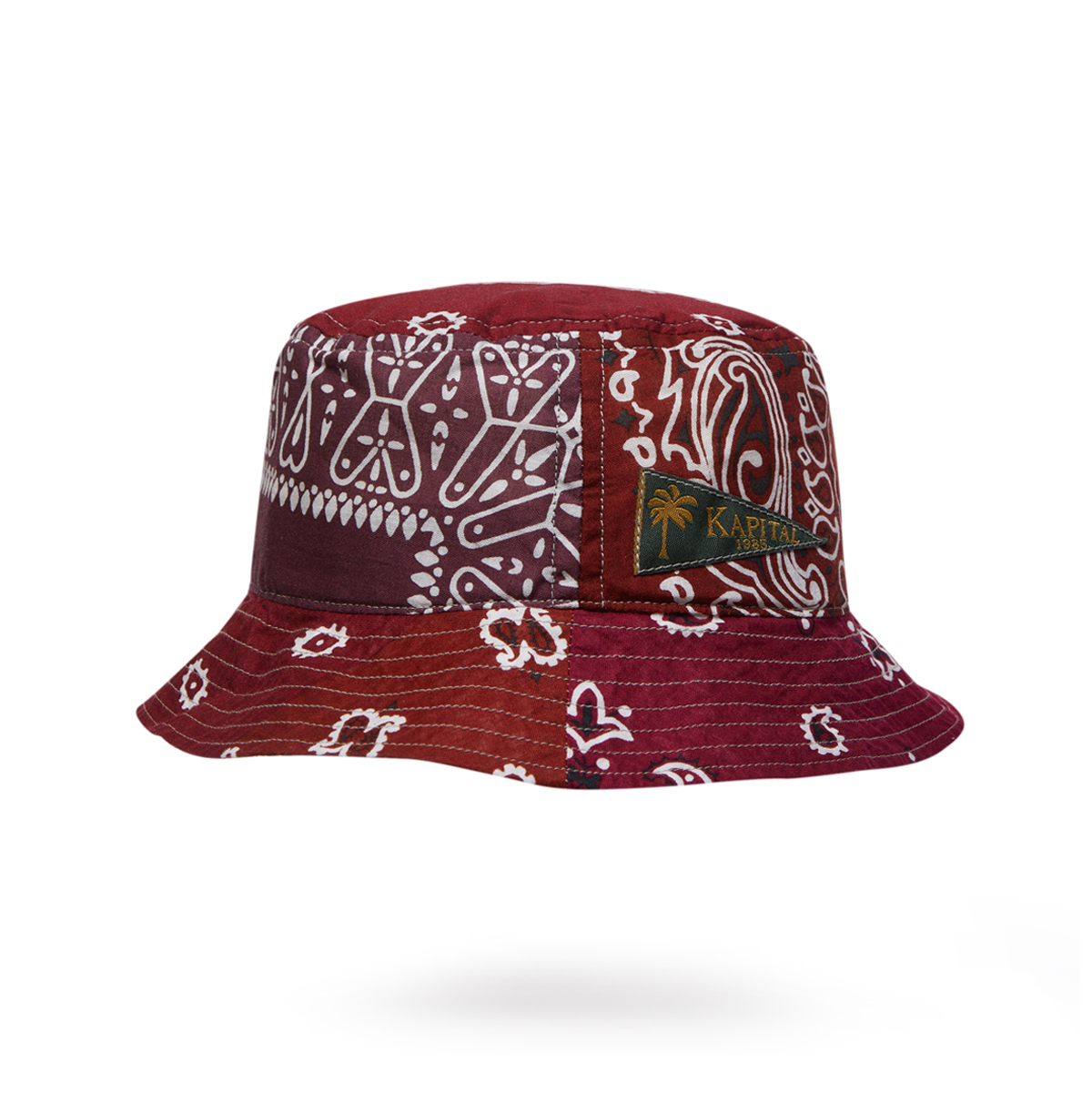 KAPITAL: BANDANA PATCHWORK BUCKET HAT 