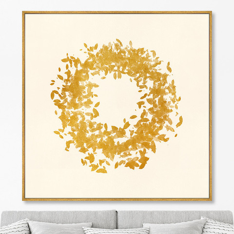 Elena Kaya - Репродукция картины на холсте Autumn leaf fall, in a gold, 2021г.