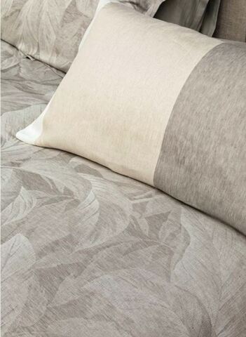 Постельное белье 2 спальное евро Fazzini Foliage sasso серое