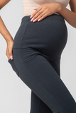 Утепленные брюки для беременных 11949 темно-серый