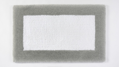 Коврик 60х100 Abyss & Habidecor Шайн 900 белый с серым кантом