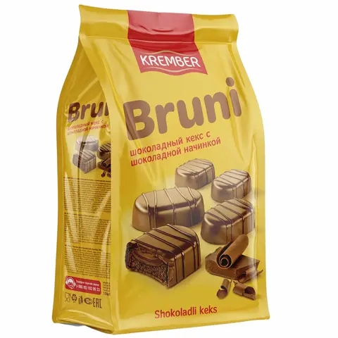 Кекс Bruni глаз. с шоколадной начинкой 190гр