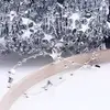 Тесьма бусина на леске, 13 мм, серебро