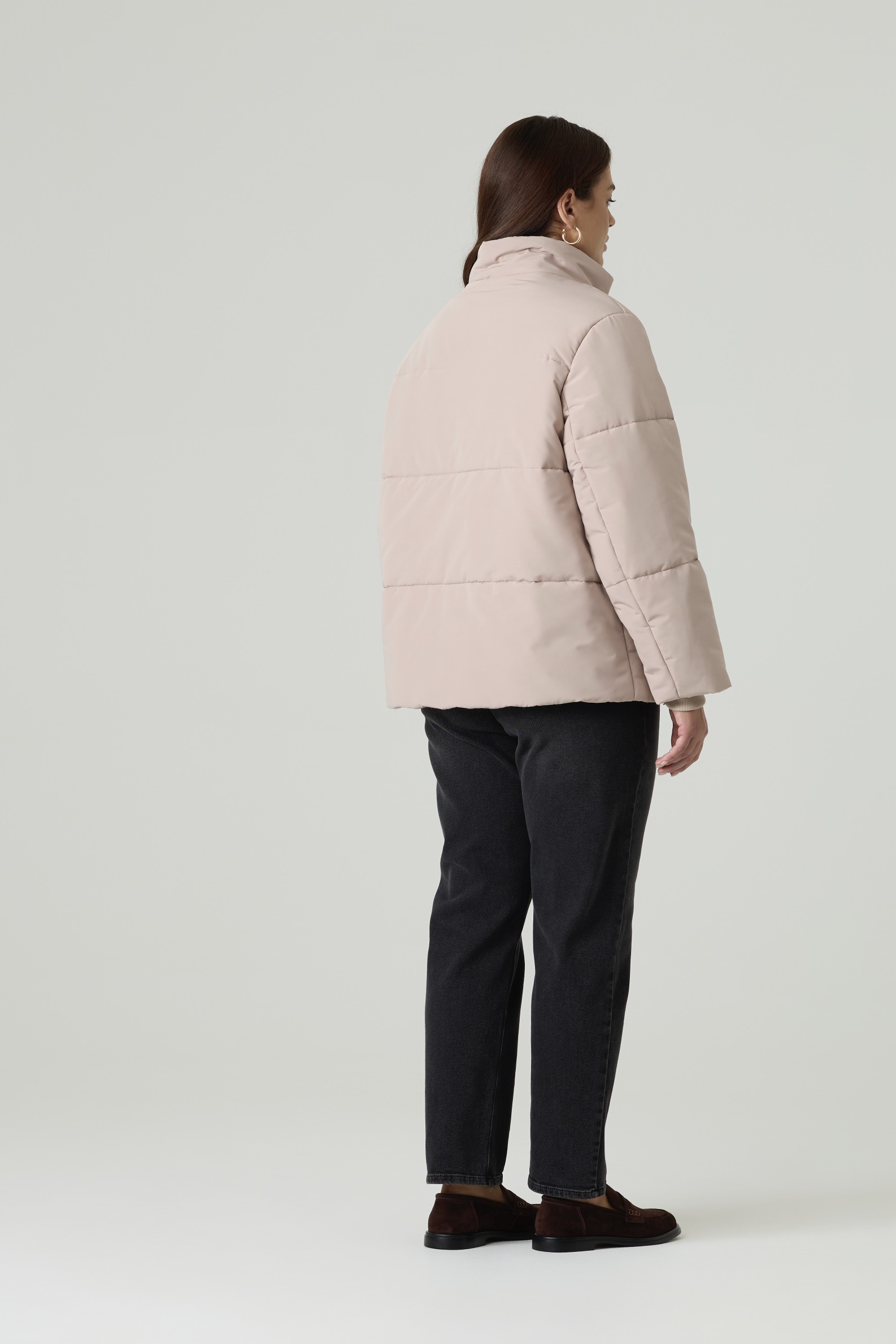 Куртка укороченная стеганая, бежевый