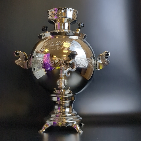 Самовар электрический. Шар зеркальный. 3 литра. "Волжанин". Новый в коробке с хранения. 1991 год