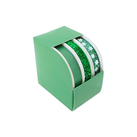 Лента Трио (1,5см*3м) Изумруд, 3 шт.