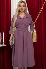 Платье с поясом Доминанта НЬЮ (лиловое) П14613-16М LT Collection