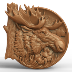 Силиконовый молд Лось (медальон) № 0473