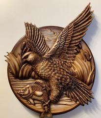 Силиконовый молд Ястреб (медальон) большой № 0478