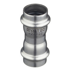 Муфта Valtec 22х22 мм нержавеющая сталь