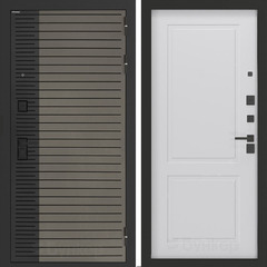 Входная металлическая дверь Бункер BN-15 Веллюто кофе / ФЛ - 609 Белый софт