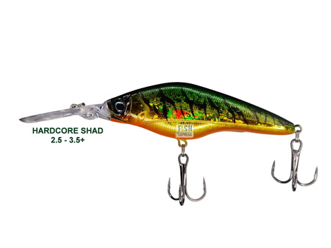 Воблер HARDCORE SHAD 75sp 10гр. 2.5 - 3.5m+ #02 (реплика)