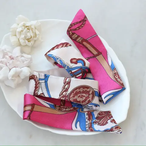 Твилли (шарф) розовый, 85*4 см, ПТ003