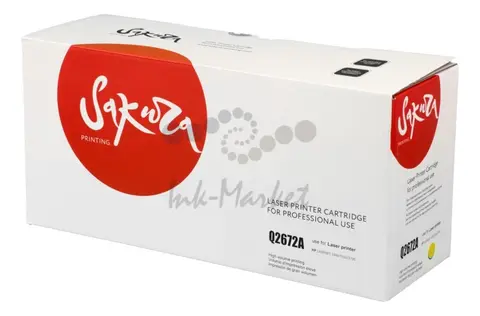 Картридж Sakura Q2672A (308A) для HP, желтый, 4000 к.