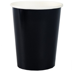 Стакан черный 250мл 6шт