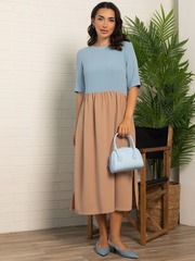 Платье Синтия (бежево-голубое) П16008-25М LT Collection