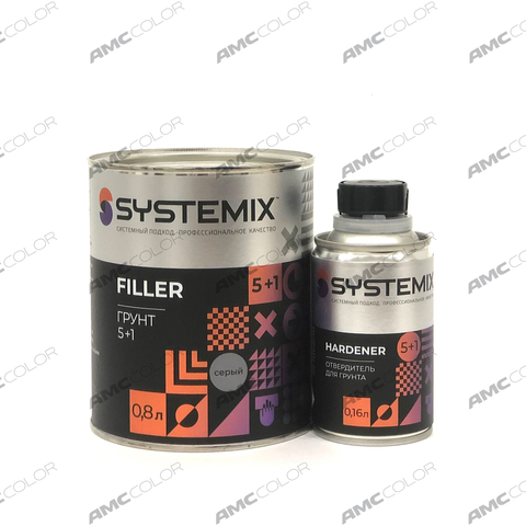 SYSTEMIX Грунт Filler  5+1 серый  0,8л.+0,16л в комп. с отвердит.