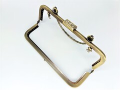 Застежка-фермуар пришивная, р. 20х8 см, бронза