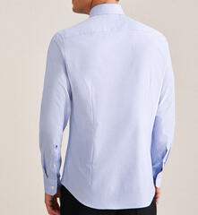 Сорочка мужская Seidensticker Shaped Fit 01.841960-13 синяя в клеточку Пепита