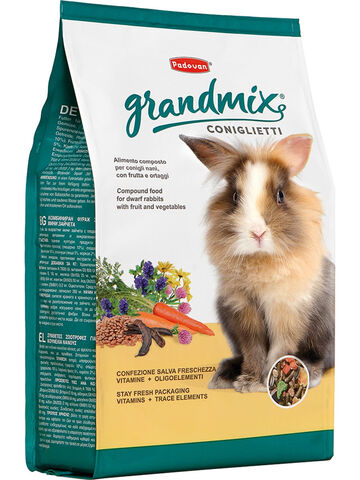 PADOVAN GRANDMIX Coniglietti 3 кг корм для декоративных кроликов основной
