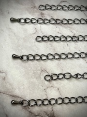 Удлинительная цепочка с подвеской - gunmetal - 8 см.
