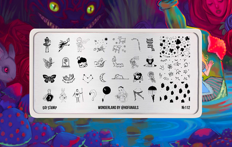 Пластина для стемпинга Go! Stamp 112 Wonderland by @hofanails