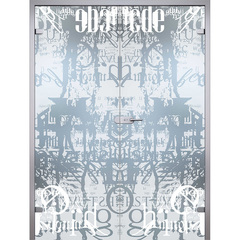 Купить Двустворчатая стеклянная дверь Графитти стекло бесцветное матовое