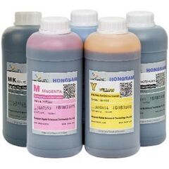 Комплект водных чернил для Canon TM-200, TM-300. Набор 5 цветов по 1000 мл с быстросохнущим пигментом..