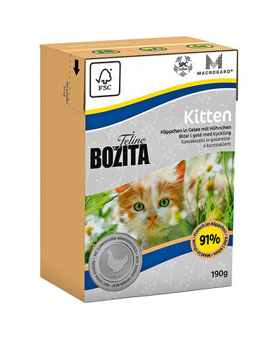Bozita Feline Function Kitten консервы для котят, молодых, беременных и кормящих кошек 190г