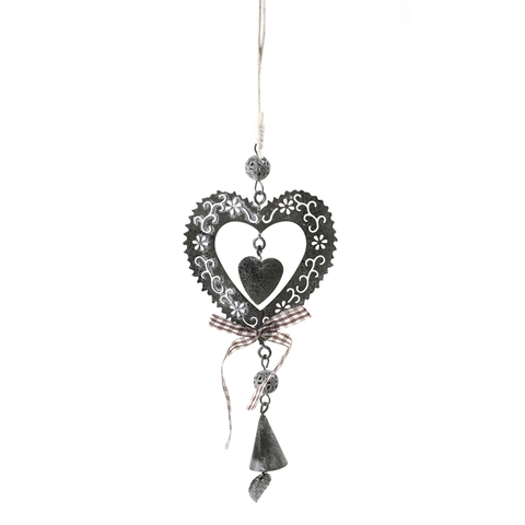 ПОДВЕСКА COEUR DOUBLE ET CLOCHETTE