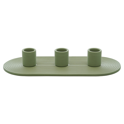 Подсвечник для 3 свечей Tkano Essential оливковый