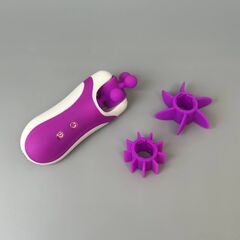 Фиолетовый оросимулятор Clitella со сменными насадками для вращения