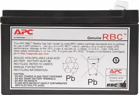 Батарея для ИБП APC RBC4 12В 12Ач для BP650S, BP650C, BP650PNP, BK650M, BK650S, SU620NET, SU650VS, BK650MC, SUVS650, BP6501PNP, BP650SC, BK650X06, BE750BB, BP650SX107, SC620, BE750BB, BP650IPNP, BP650SI, SC620I, SU620INET, SUVS650I