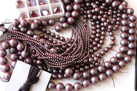 Жемчуг 2 мм Сваровски Iridescent Red