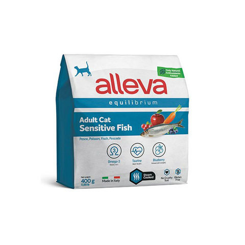 Сухой корм Alleva Equilibrium Sensitive с рыбой для кошек 400 г (Аллева)